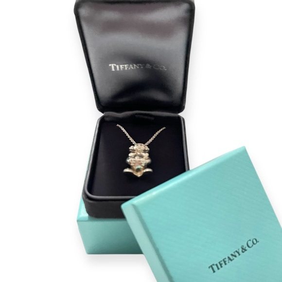 TIFFANY & CO Clown Pendant Sterling Silver .925 RARE Necklace EUC - Picture 2 of 11
